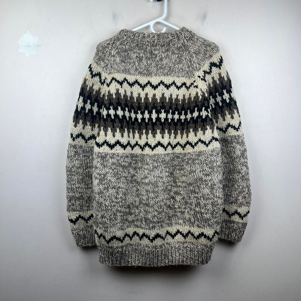 Iceland Wool Multicoloured Vintage Knit Sweater Size XL